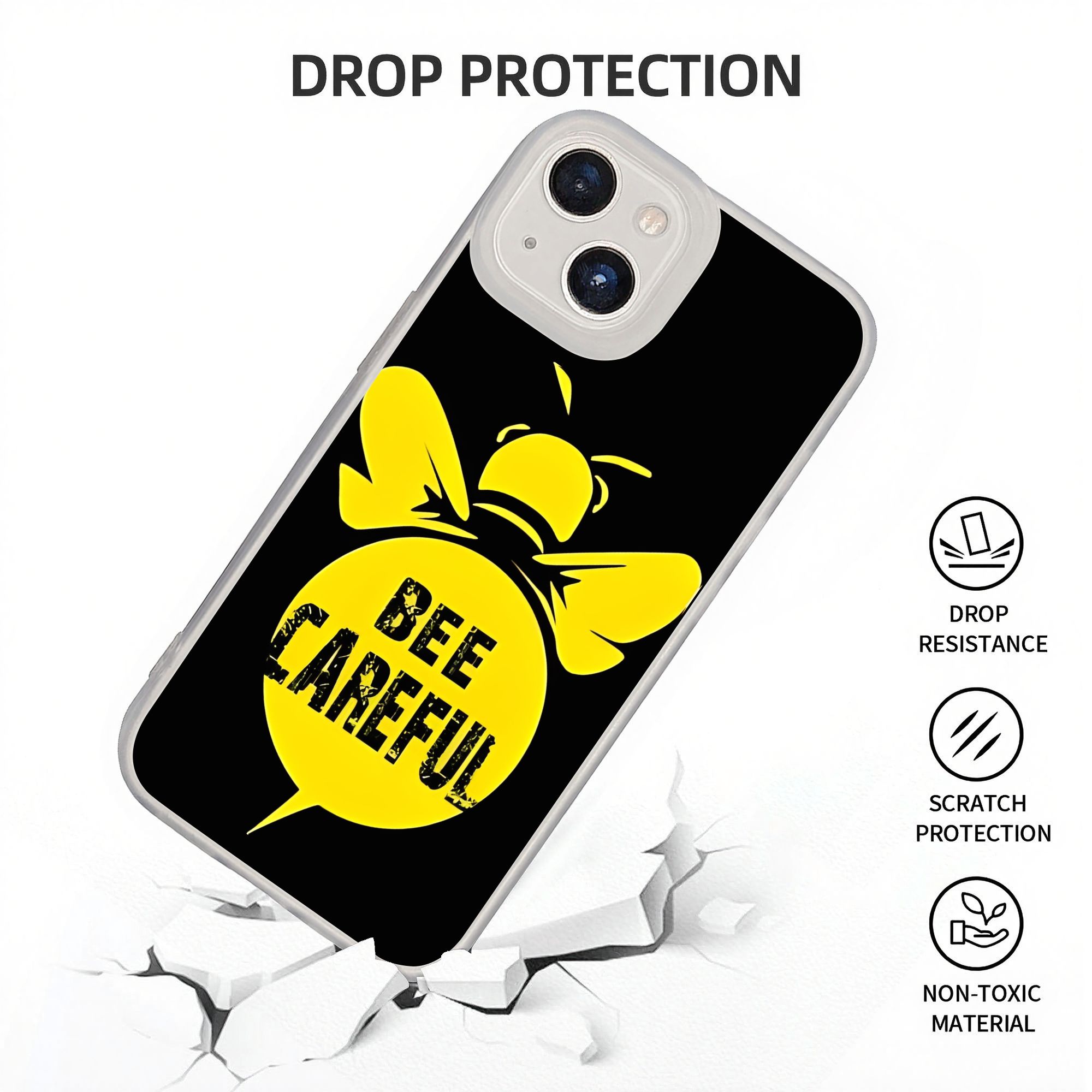 Phone Cases Typo - Новый противоударный чехол-бампер Bee Careful Cool