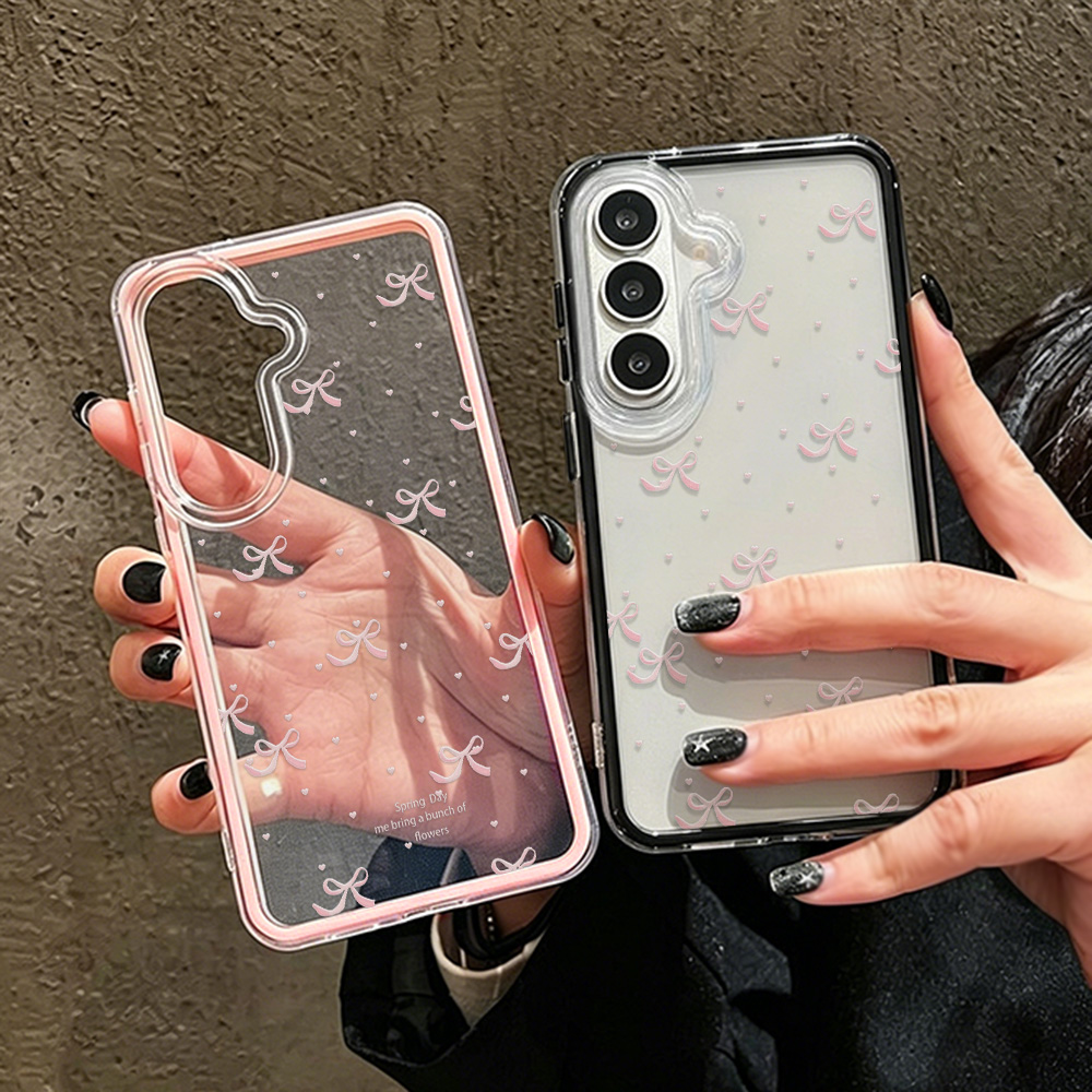 Phone Cases That Cover The Camera - Милый розовый чехол с бантом для