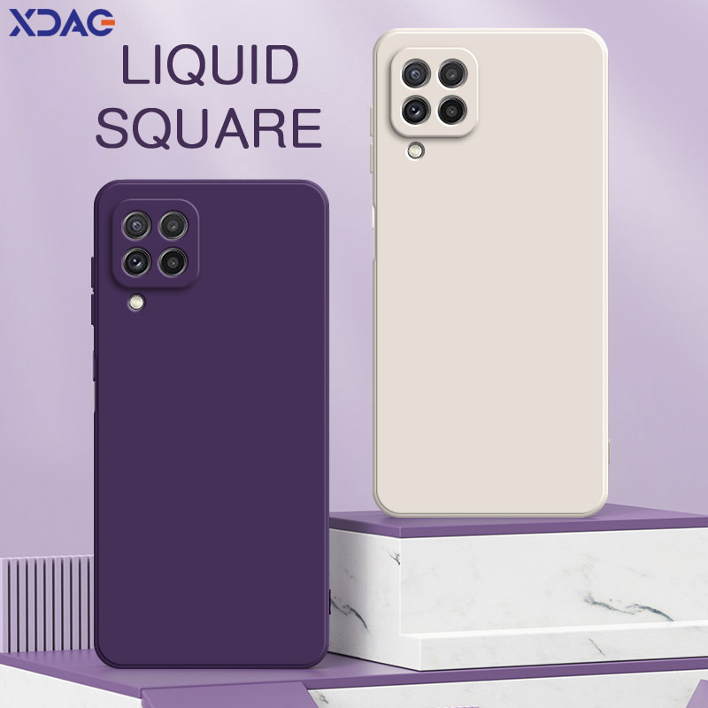 Phone Cases Uae - Квадратный жидкий силиконовый чехол для Samsung