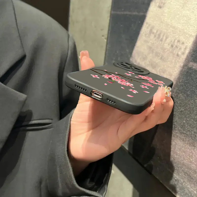 Розовые чехлы с узором вишнево – обзор и цена Phone Cases That Cover The Camera