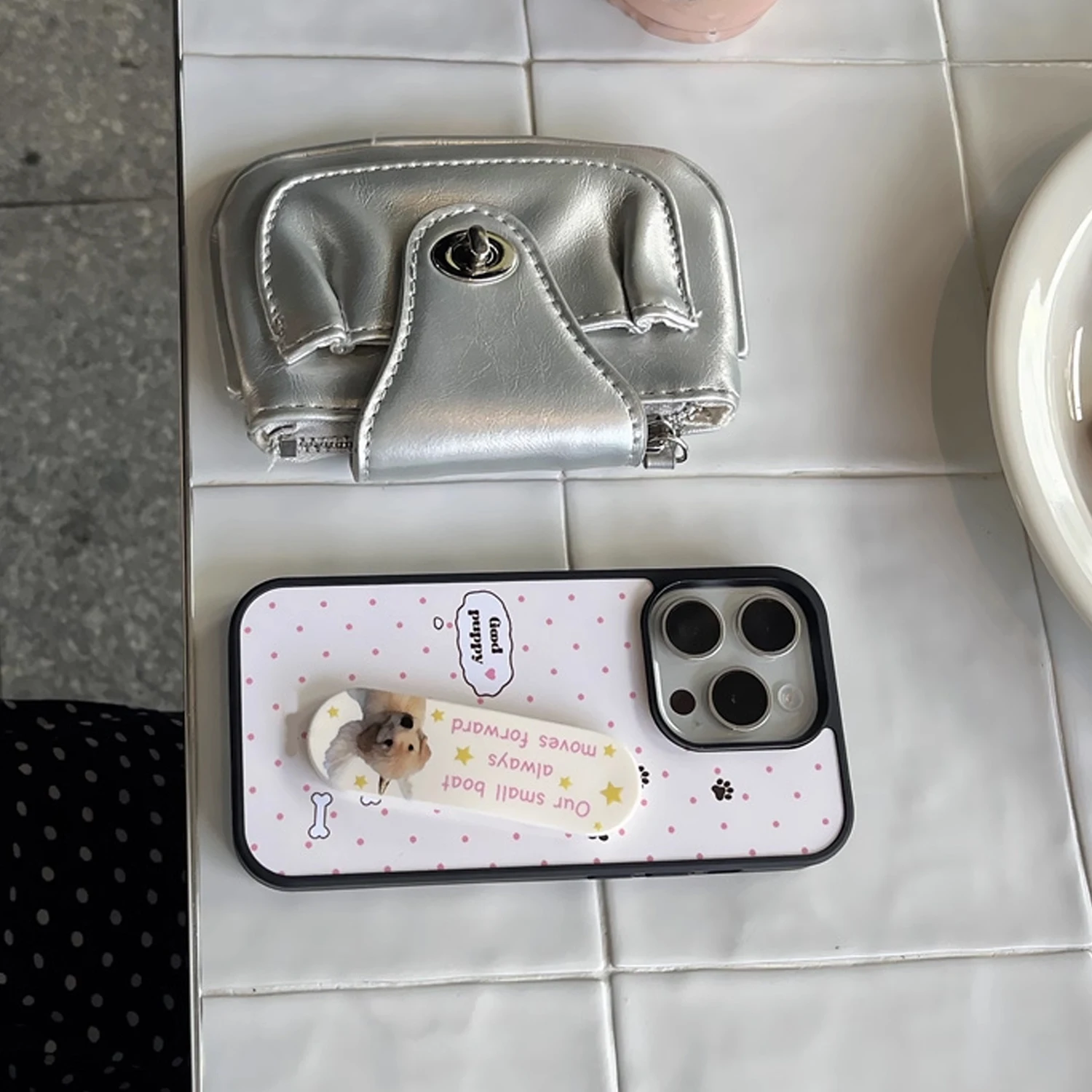 INS Pink Wave Point Good Puppy – обзор и цена Phone Cases Kawaii
