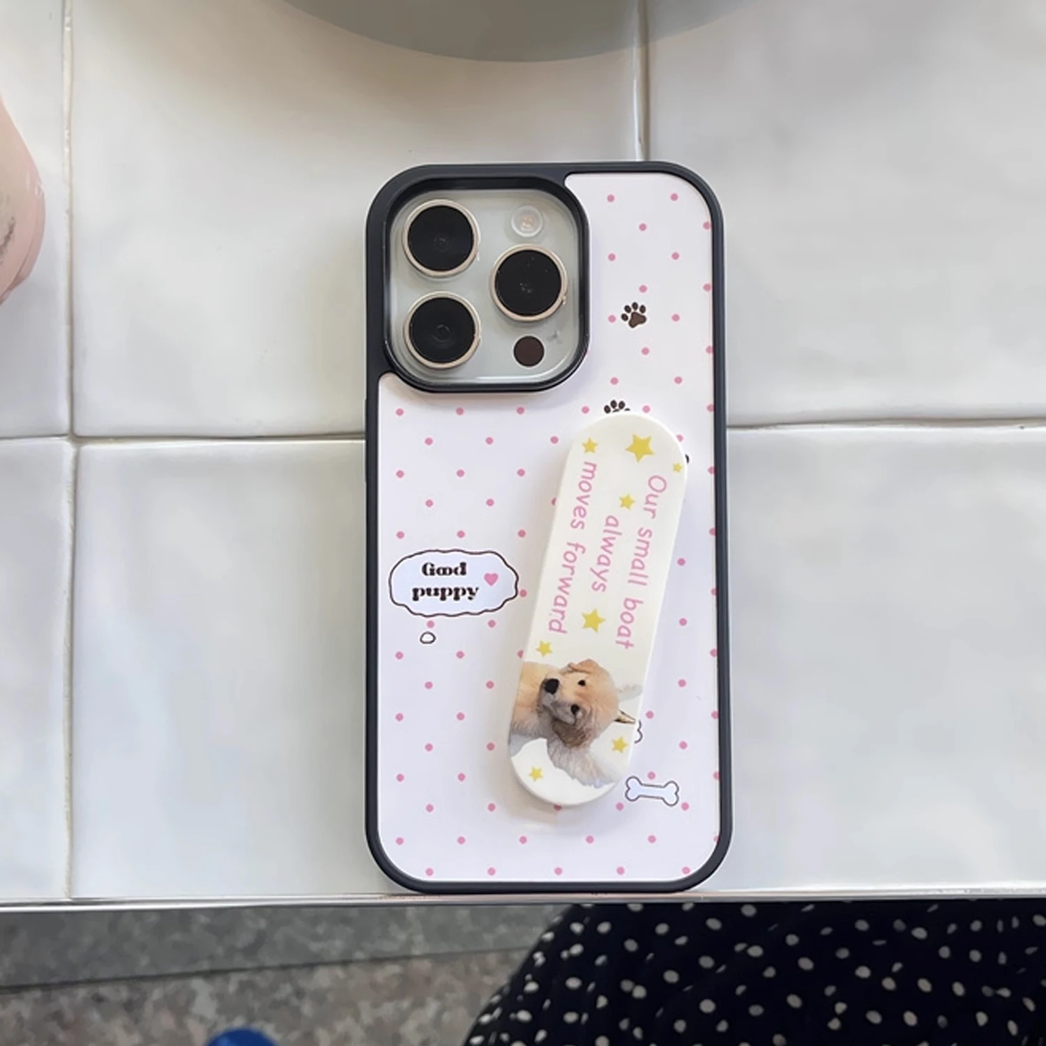 INS Pink Wave Point Good Puppy – обзор и цена Phone Cases Kawaii